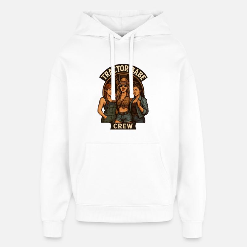 Équipe de Tracteurs Femmes Fermières Fierté - Sweat à capuche unisexe Stanley/Stella Oversized - blanc