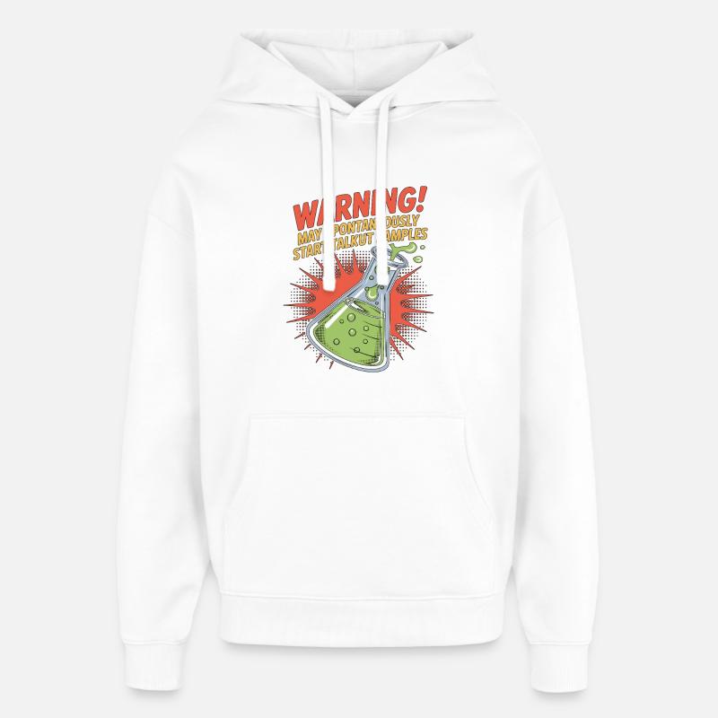 Lab Technician Warning May Spontaneously Scientist - Oversized Unisex Hoodie von Stanley/Stella - Weiß