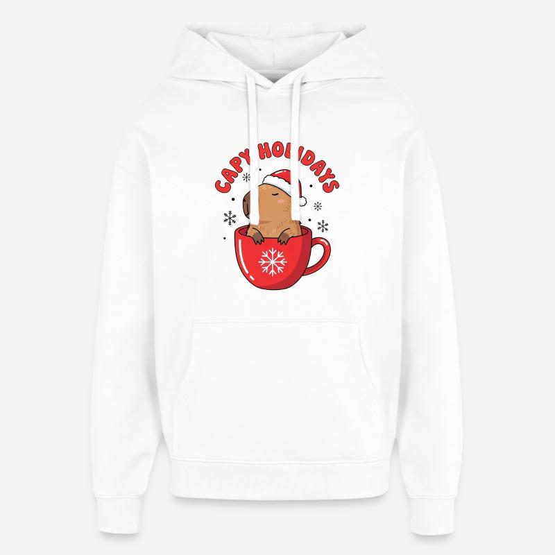 Vacances de Capy - Sweat à capuche unisexe Stanley/Stella Oversized - blanc