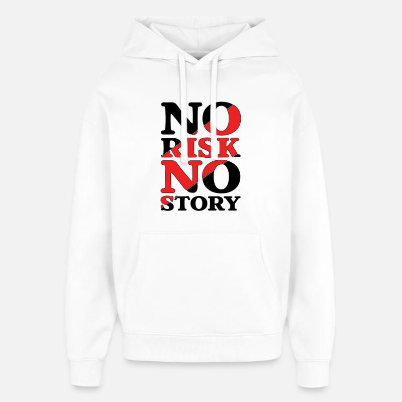 Pas de risque, pas d’histoire - Sweat à capuche unisexe Stanley/Stella Oversized - blanc