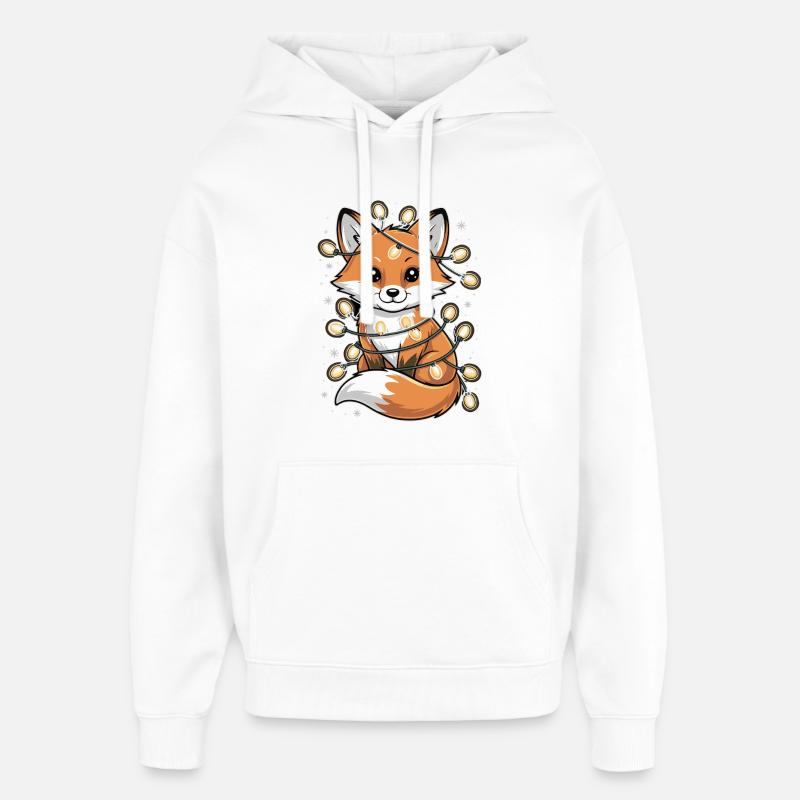 Lichterfuchs in the winter magic fox - Oversized Unisex Hoodie by Stanley/Stella - white