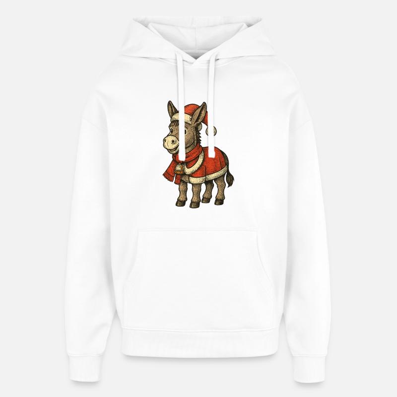 Weihnachten Esel - Oversized Unisex Hoodie von Stanley/Stella - Weiß
