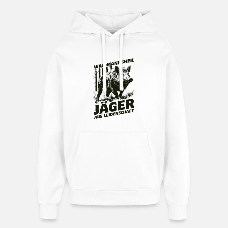 Waidmannsheil - Chasseurs passionnés - Sweat à capuche unisexe Stanley/Stella Oversized - blanc