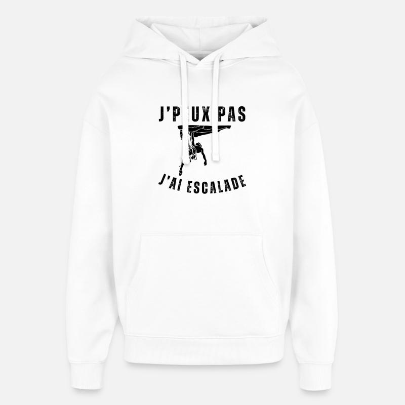 j'peux pas j'ai escalade - Sweat à capuche unisexe Stanley/Stella Oversized - blanc