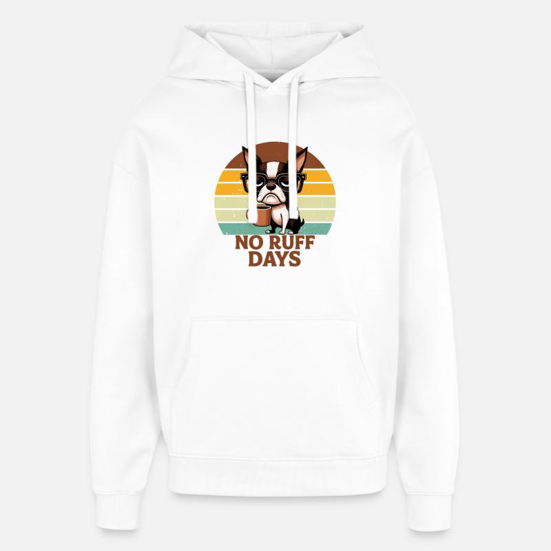 Café pour chiens No Ruff Days - Sweat à capuche unisexe Stanley/Stella Oversized - blanc