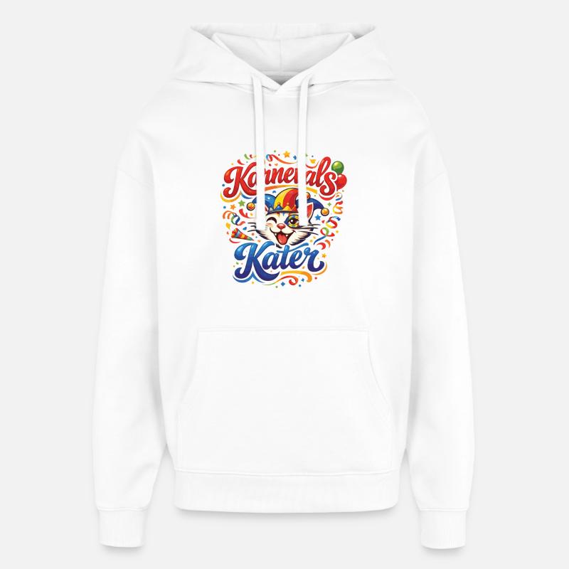 Costume de carnaval de chat - Sweat à capuche unisexe Stanley/Stella Oversized - blanc