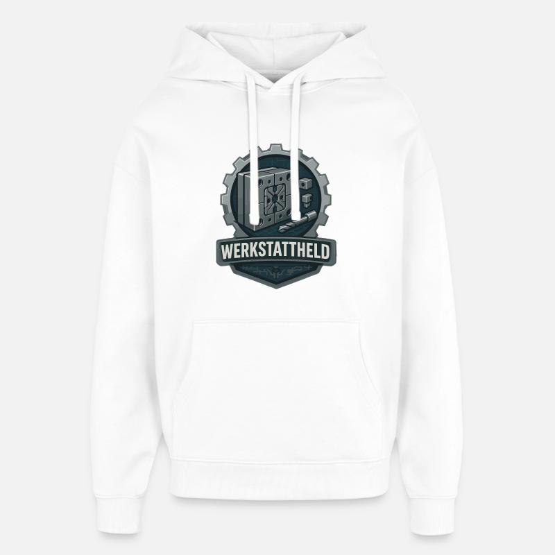 Werkstattheld, Werkzeugbau Profi - Sweat à capuche unisexe Stanley/Stella Oversized - blanc