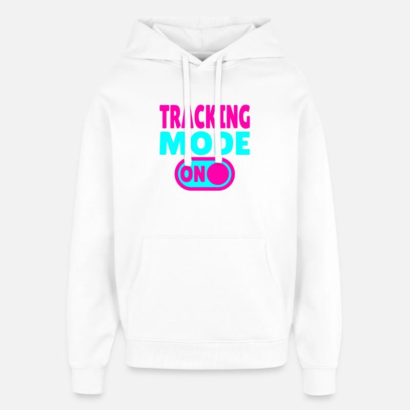 Tracking Mode ON – Abenteuer auf Spurensuche - Oversized Unisex Hoodie von Stanley/Stella - Weiß