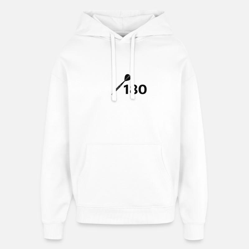 180 fléchettes - Sweat à capuche unisexe Stanley/Stella Oversized - blanc