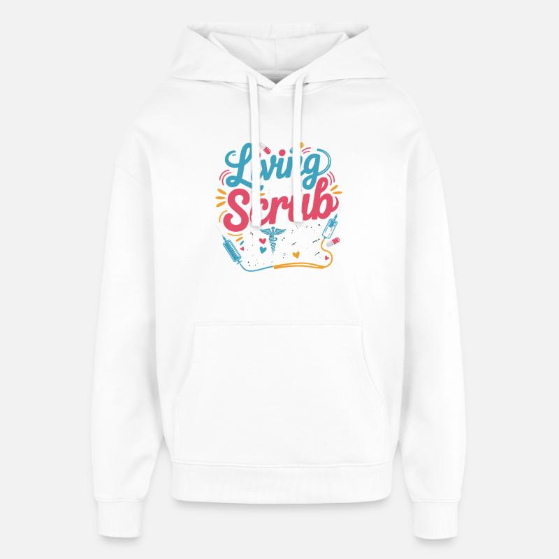 Vivre la vie de broussailles - Sweat à capuche unisexe Stanley/Stella Oversized - blanc