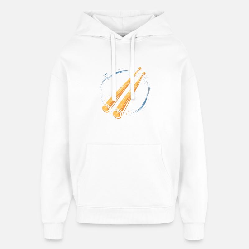 Graphique des baguettes - Sweat à capuche unisexe Stanley/Stella Oversized - blanc
