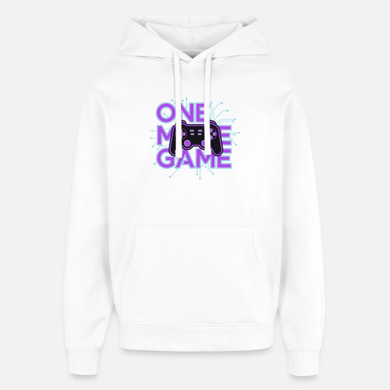 One Game Controller Neon Circuit - Oversized Unisex Hoodie by Stanley/Stella - white