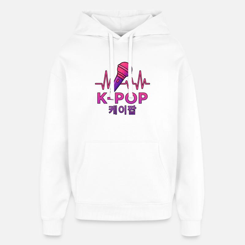 K Pop Coréen - Sweat à capuche unisexe Stanley/Stella Oversized - blanc