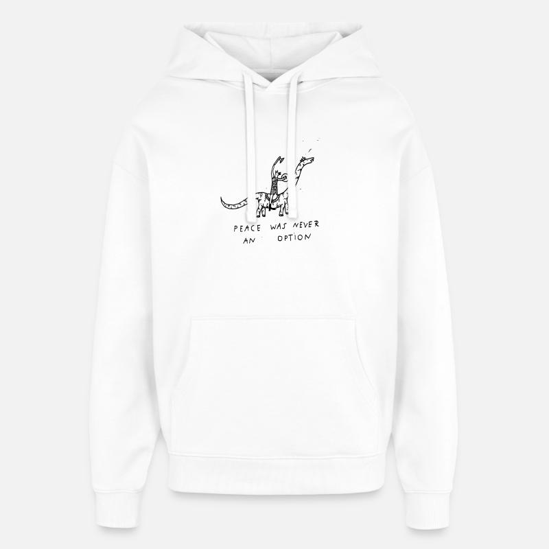 Paix - Sweat à capuche unisexe Stanley/Stella Oversized - blanc