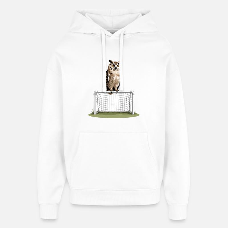Eule auf Torrahmen – Nachtspiel - Oversized Unisex Hoodie von Stanley/Stella - Weiß