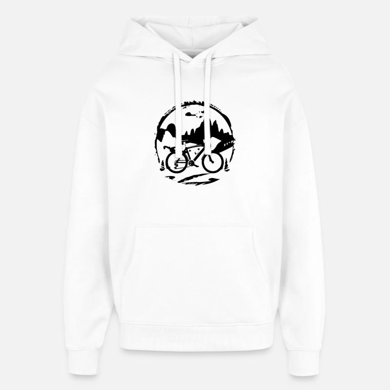 Graphismes de VTT - Sweat à capuche unisexe Stanley/Stella Oversized - blanc