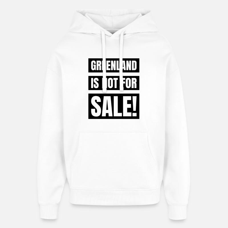 Le Groenland n’est pas à vendre - Sweat à capuche unisexe Stanley/Stella Oversized - blanc