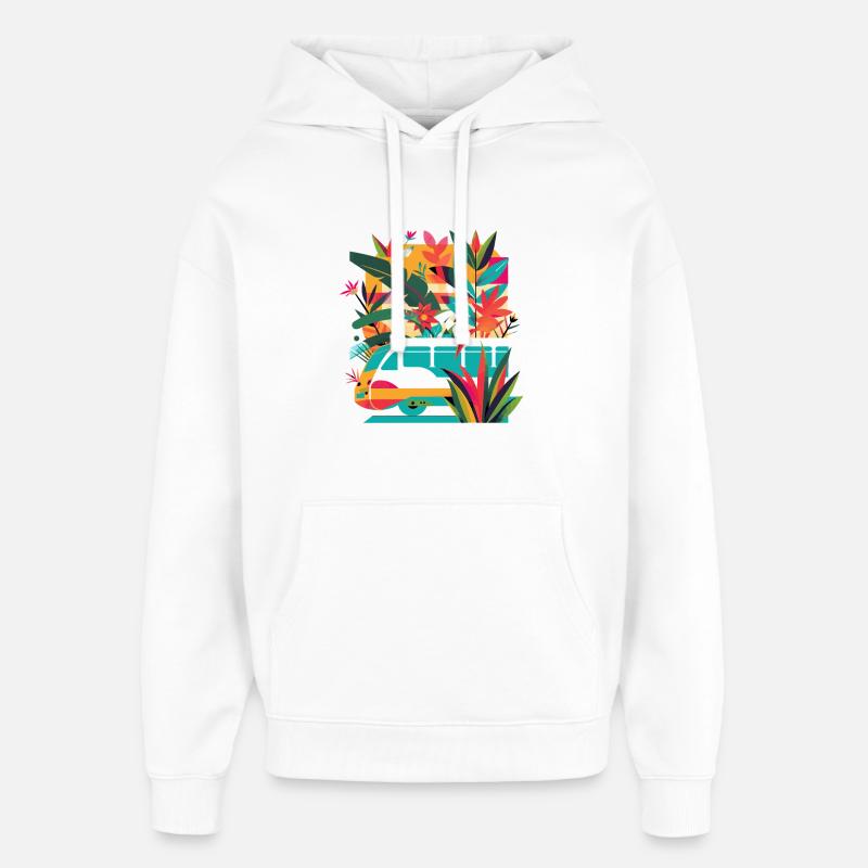 Bande dessinée ferroviaire - Sweat à capuche unisexe Stanley/Stella Oversized - blanc