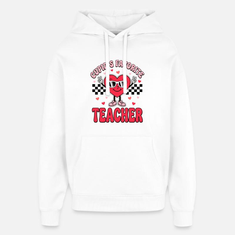 Le professeur préféré de Cupidon - Sweat à capuche unisexe Stanley/Stella Oversized - blanc