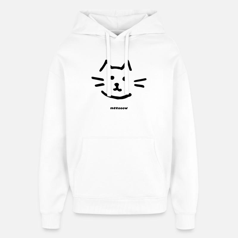 Conception propre de Cat Meow - Sweat à capuche unisexe Stanley/Stella Oversized - blanc