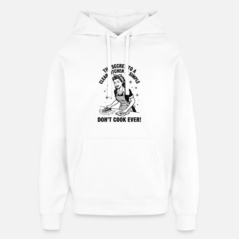Putz-Hack: Das Geheimnis sauberer Küchen - Oversized Unisex Hoodie von Stanley/Stella - Weiß