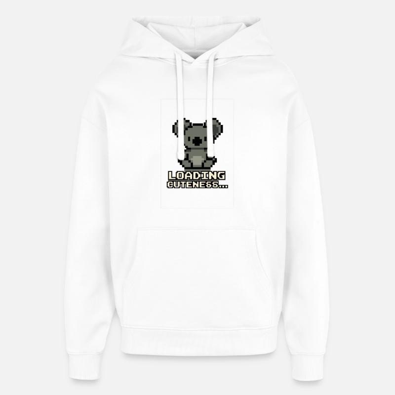 Pixelkoala Loading Cuteness - Oversized Unisex Hoodie von Stanley/Stella - Weiß