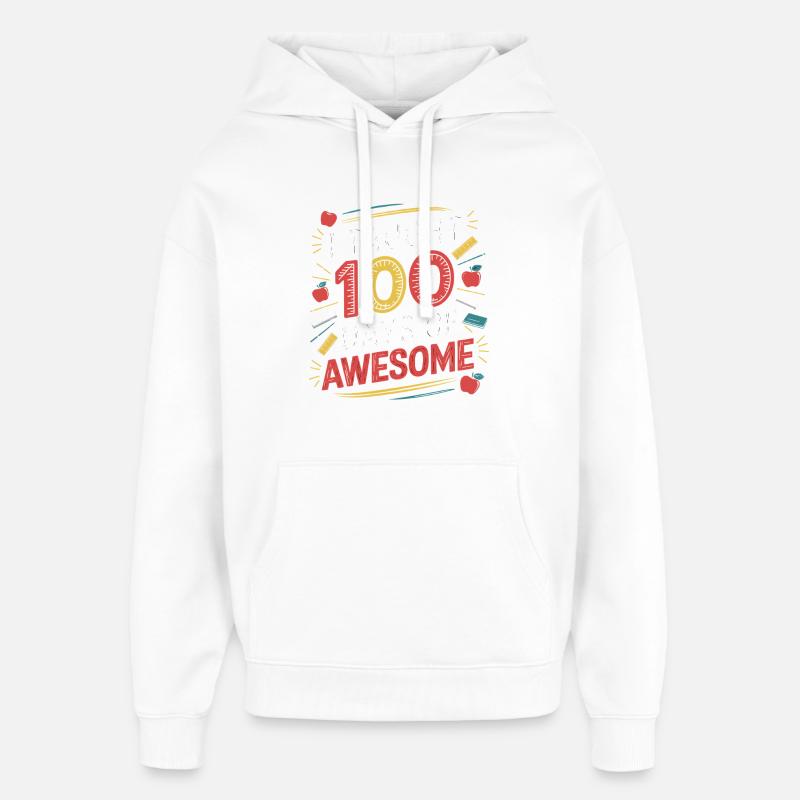 100 jours d’enseignement exceptionnel - Sweat à capuche unisexe Stanley/Stella Oversized - blanc