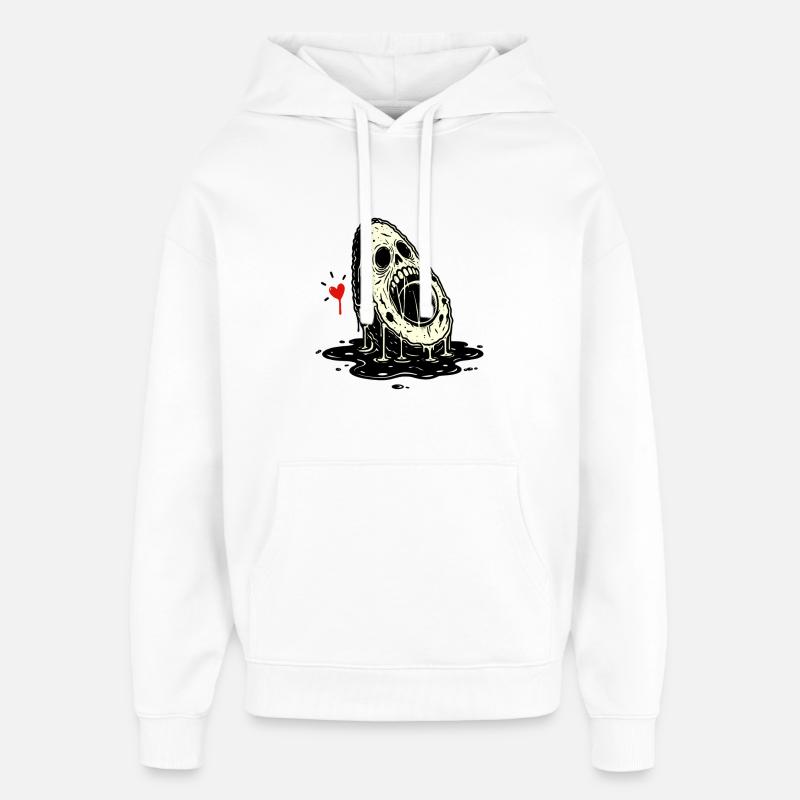 Avocat Horreur du Crâne - Sweat à capuche unisexe Stanley/Stella Oversized - blanc
