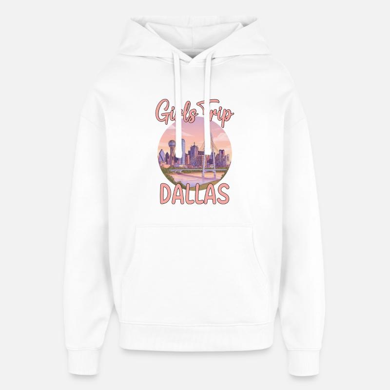 Voyage des filles de Dallas - Sweat à capuche unisexe Stanley/Stella Oversized - blanc