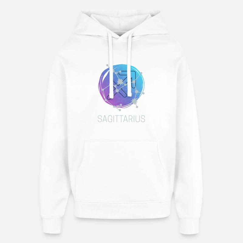 Schütze Sagittarius Sternzeichen Astrologie Design - Oversized Unisex Hoodie von Stanley/Stella - Weiß