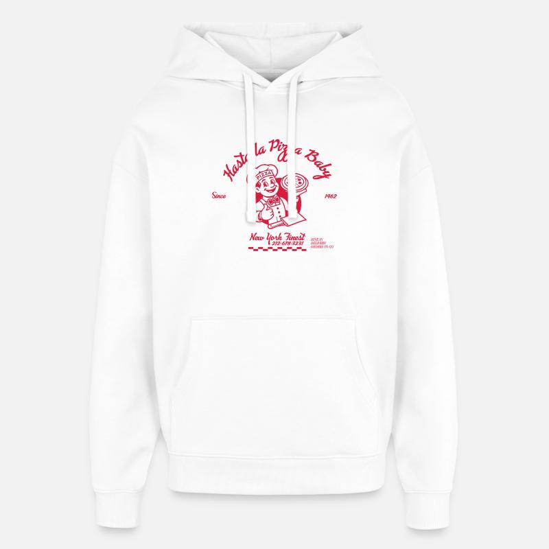 Hasta la Pizza  - Sweat à capuche unisexe Stanley/Stella Oversized - blanc