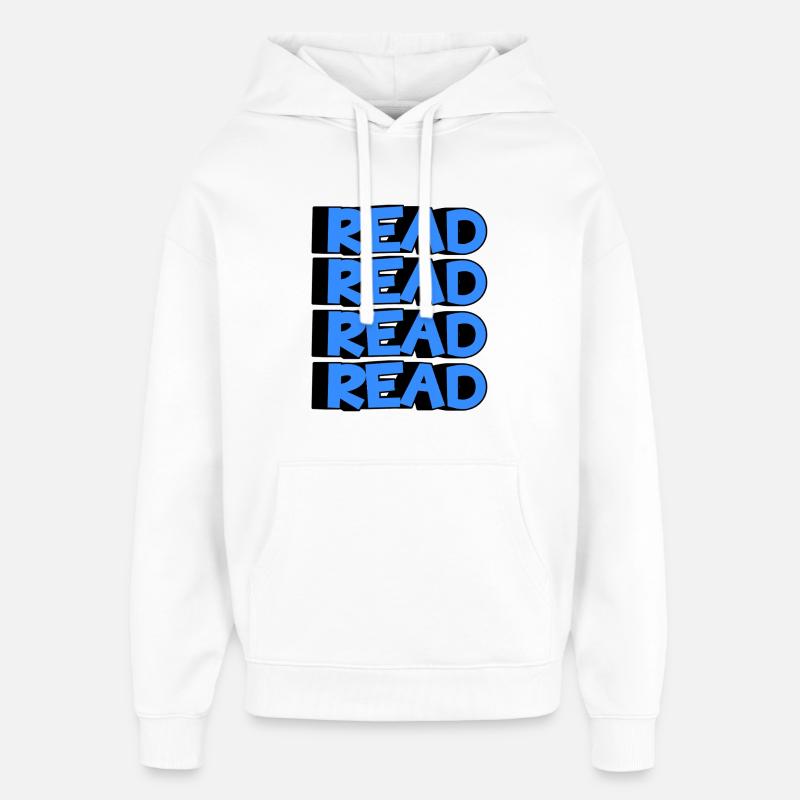 Lire Design - Design 3D Moderne - Sweat à capuche unisexe Stanley/Stella Oversized - blanc