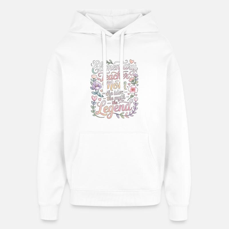 Maman de l’institutrice L’idole L’institutrice - Sweat à capuche unisexe Stanley/Stella Oversized - blanc