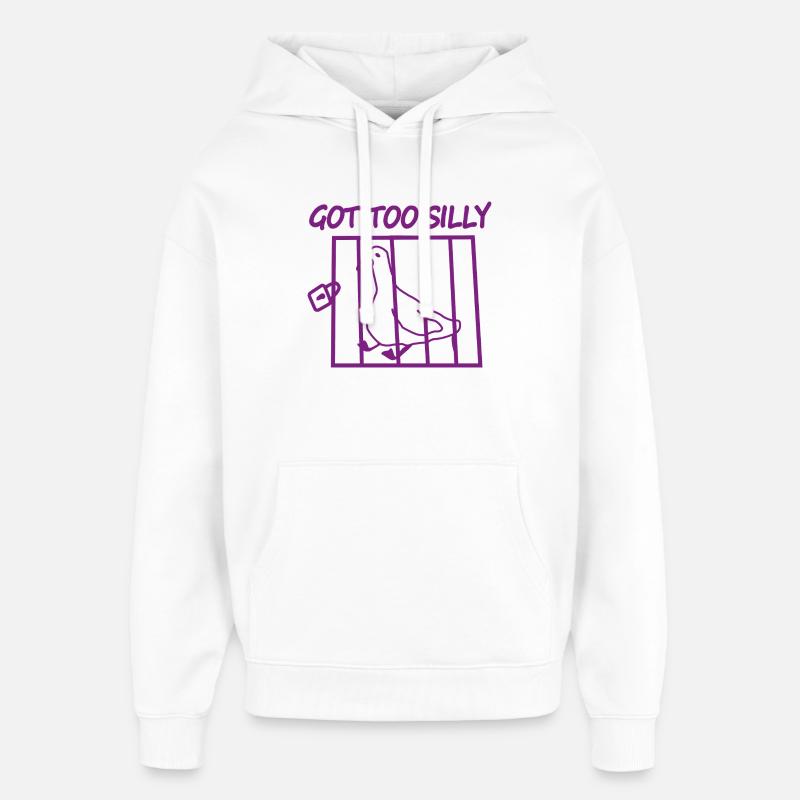 Cage à pigeons trop ridicule - Sweat à capuche unisexe Stanley/Stella Oversized - blanc