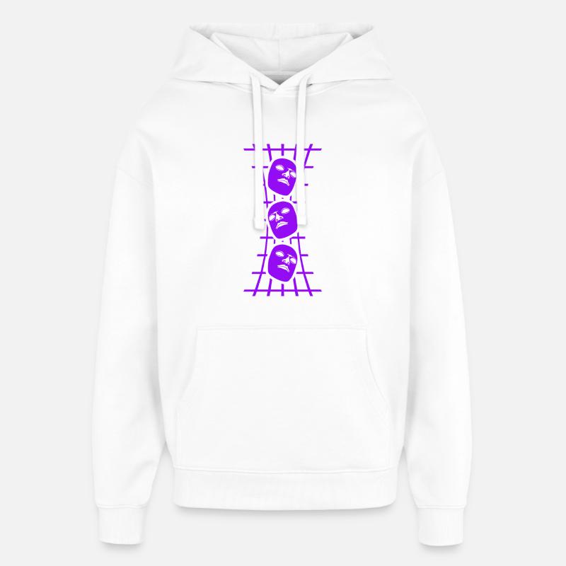 Masses Grid Art abstrait - Sweat à capuche unisexe Stanley/Stella Oversized - blanc