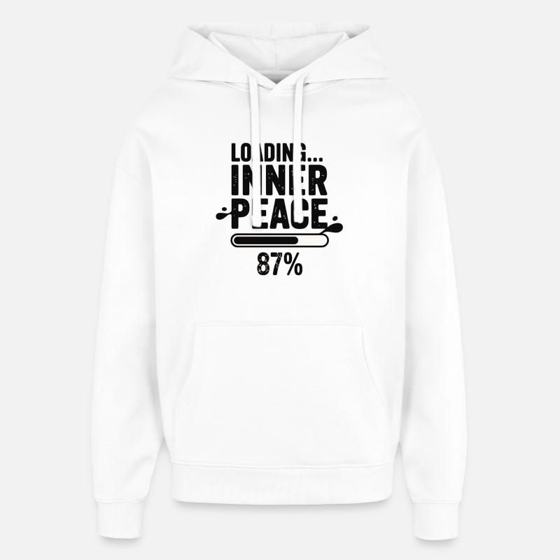 Ładowanie Inner Peace 87 procent - Stanley/Stella Oversized Bluza z kapturem unisex - biały