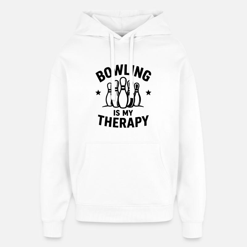 Il bowling è il mio Bowling Sport Terapeutico - Stanley/Stella Oversized Felpa con cappuccio unisex - bianco