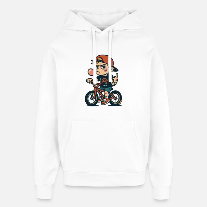 BMX Rebel Street Kid - Sweat à capuche unisexe Stanley/Stella Oversized - blanc