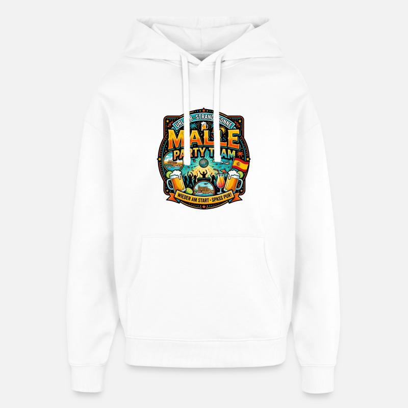 Équipe de la Malle Party - Sweat à capuche unisexe Stanley/Stella Oversized - blanc