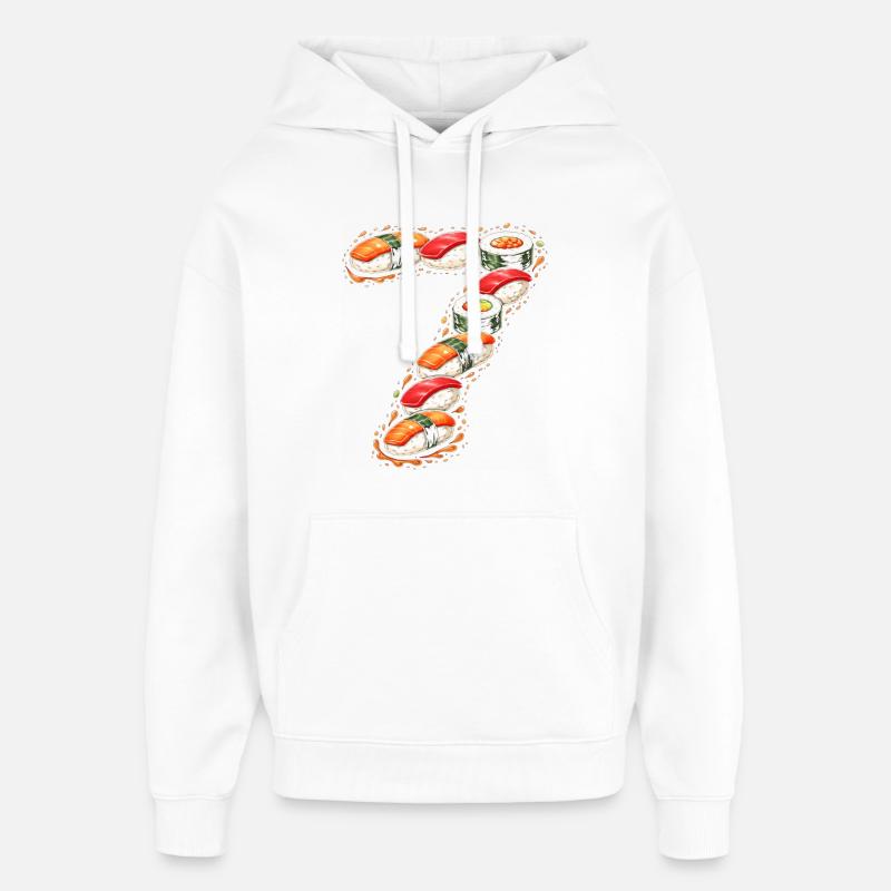 Point d’interrogation sur le sushi - Sweat à capuche unisexe Stanley/Stella Oversized - blanc