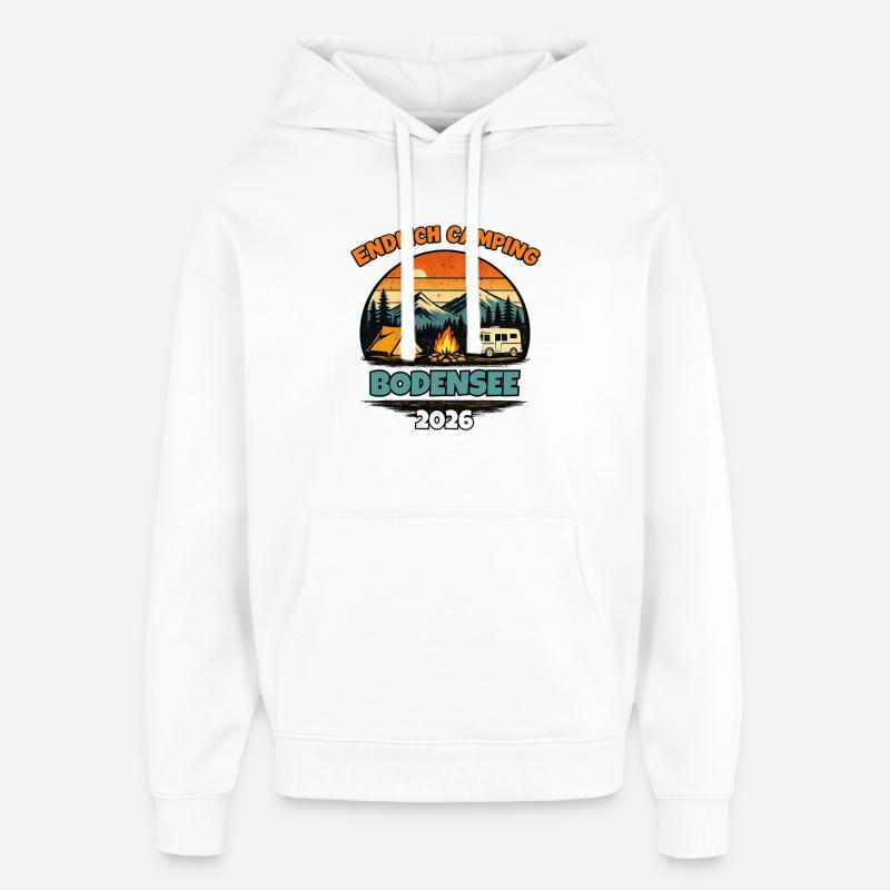 Endlich Camping Bodensee 2026 Camper Wohnmobil  - Oversized Unisex Hoodie von Stanley/Stella - Weiß