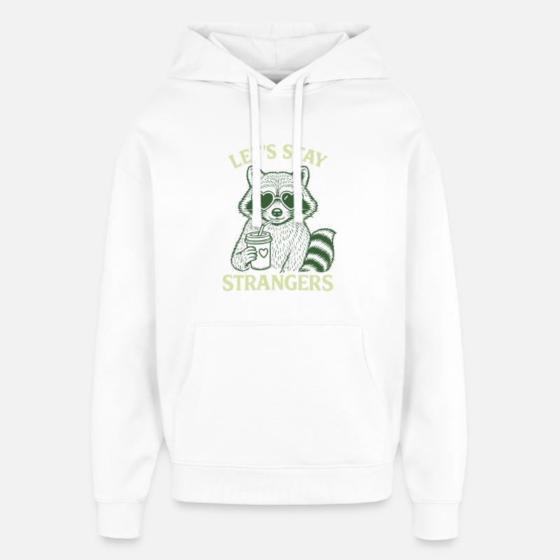 Chemise drôle d’introverti Restons Inconnus - Sweat à capuche unisexe Stanley/Stella Oversized - blanc