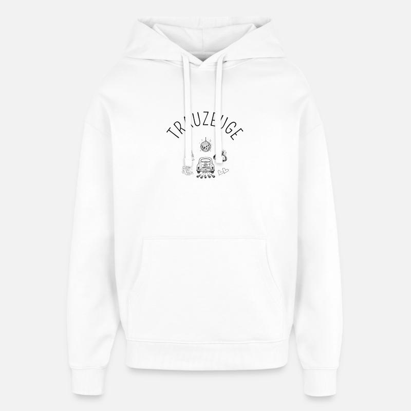 TRAUZEUGE_bundle_ - Sweat à capuche unisexe Stanley/Stella Oversized - blanc