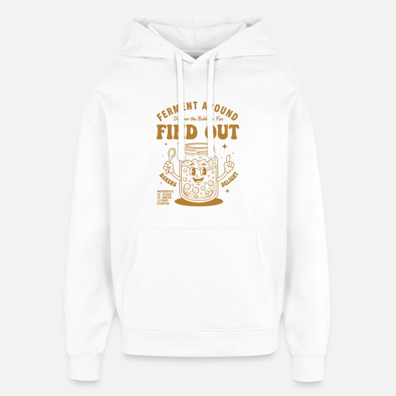 Sauerteigbrot Backbäcker Sauerteigstarter - Oversized Unisex Hoodie von Stanley/Stella - Weiß