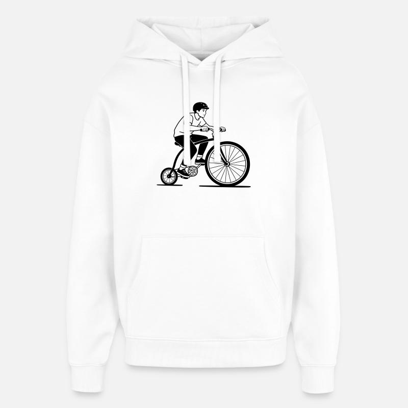 monocycle - Sweat à capuche unisexe Stanley/Stella Oversized - blanc