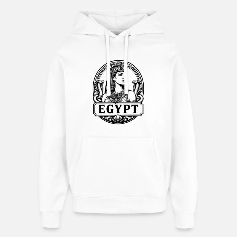 Cleopatra Egypt Königin Nil Pyramiden - Oversized Unisex Hoodie von Stanley/Stella - Weiß