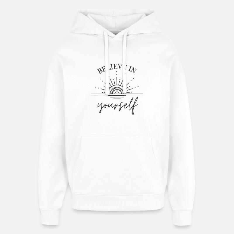 Croyez en vous Lever - Sweat à capuche unisexe Stanley/Stella Oversized - blanc