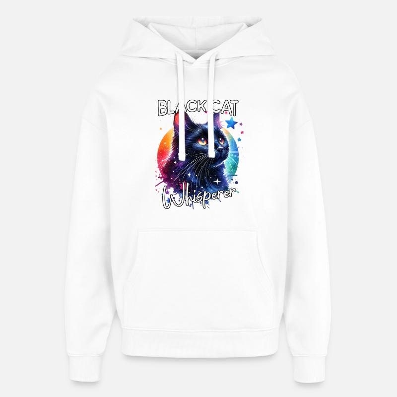 Le Murmureur du Chat Noir - Sweat à capuche unisexe Stanley/Stella Oversized - blanc