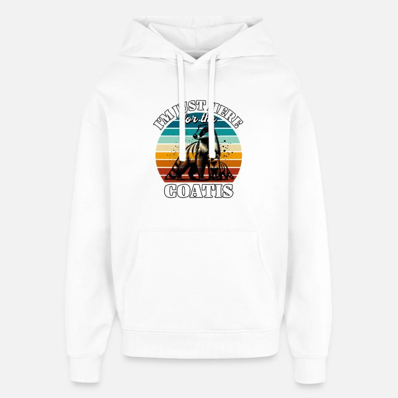 Drôles de dictons Coati - Sweat à capuche unisexe Stanley/Stella Oversized - blanc