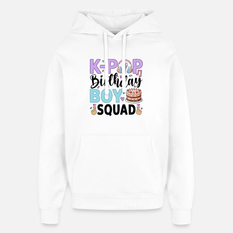 K-Pop Birthday Boy Squad - Oversized Unisex Hoodie von Stanley/Stella - Weiß